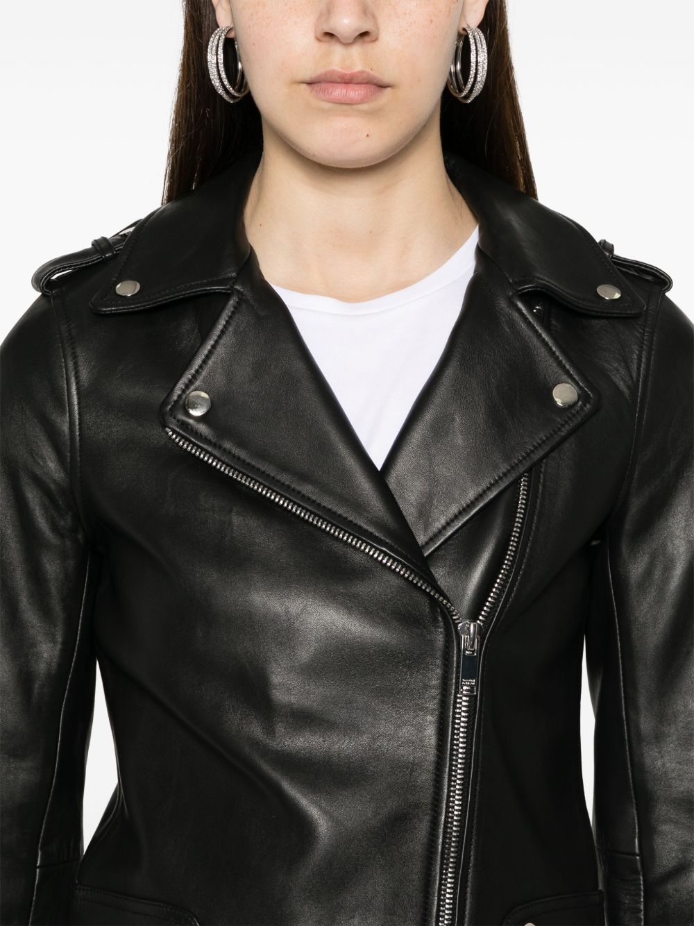 YELANI Women Leather Biker Jacket
