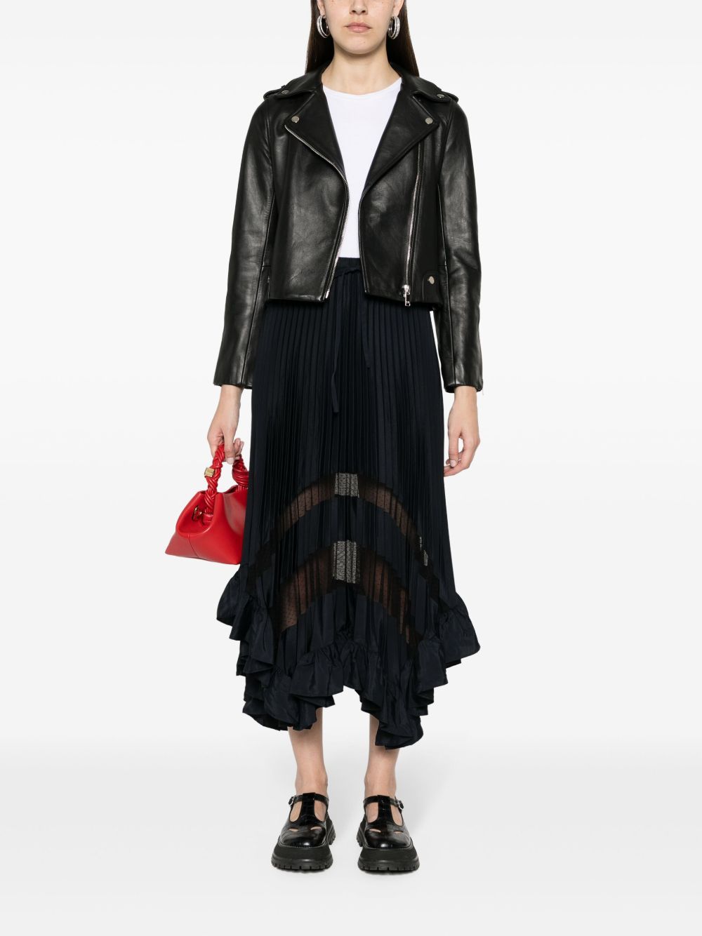 YELANI Women Leather Biker Jacket