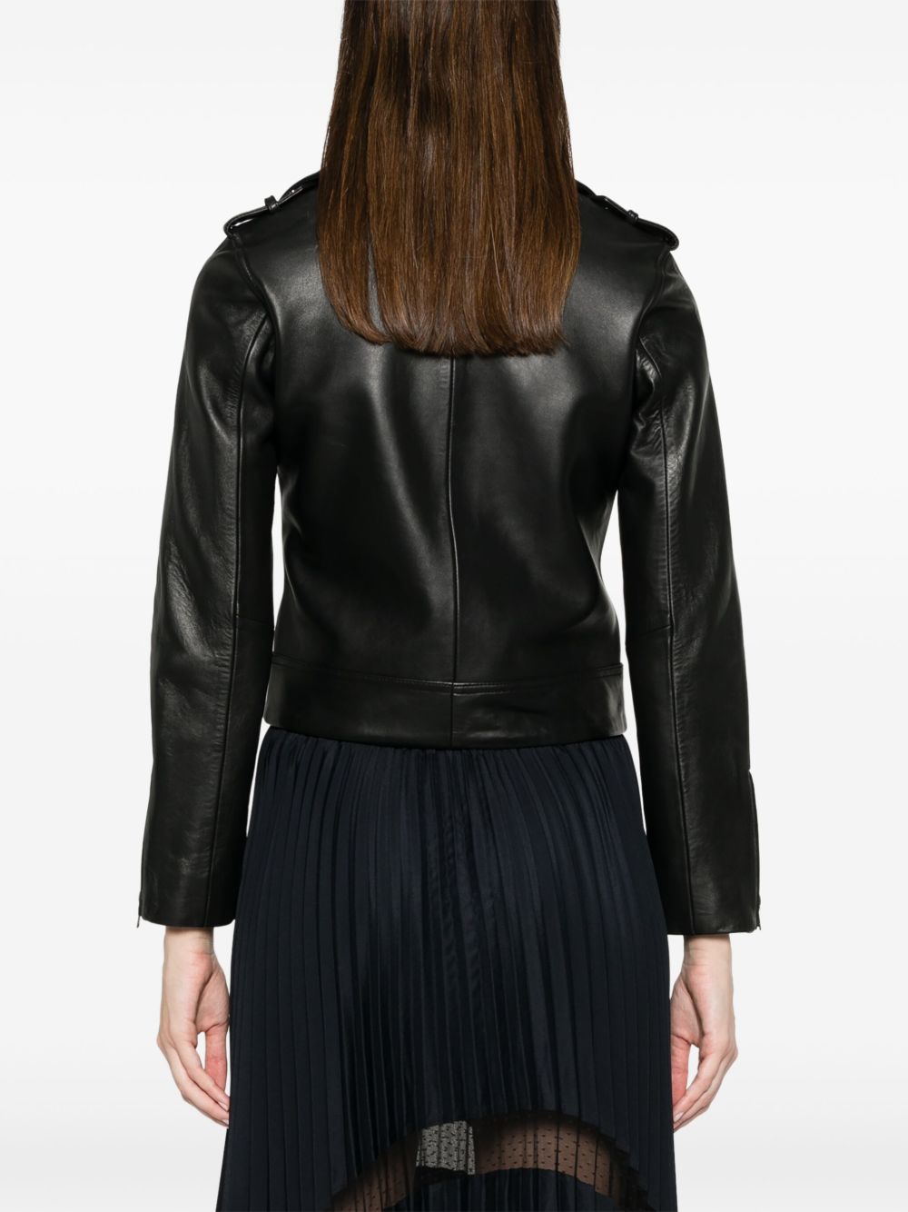 YELANI Women Leather Biker Jacket