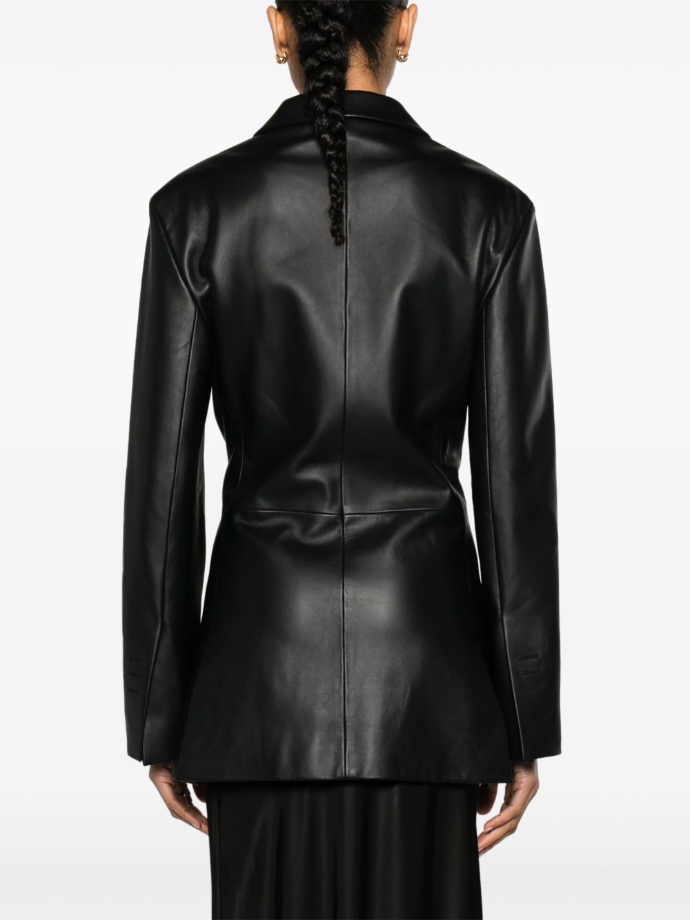 CELVIA Women Leather Blazer