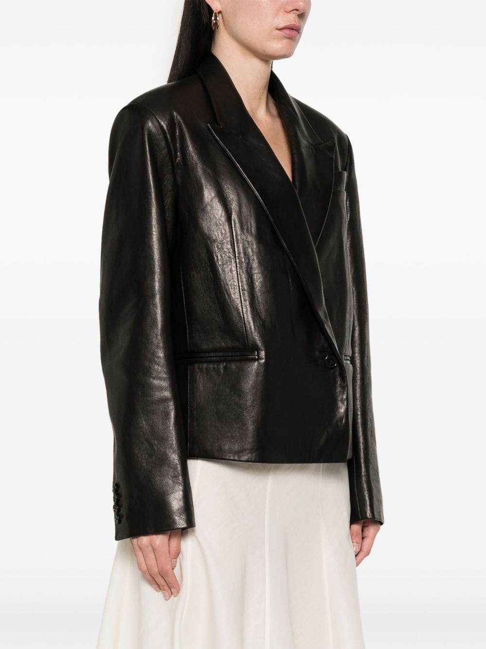 CHLOE Women Leather Blazer