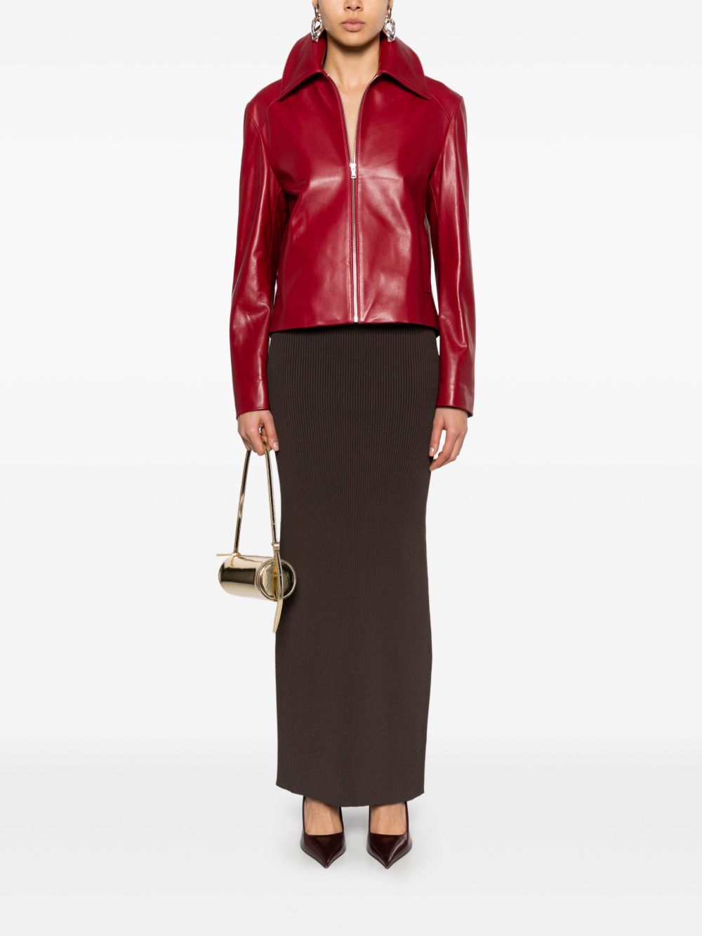 AVELINE Women Leather Jacket