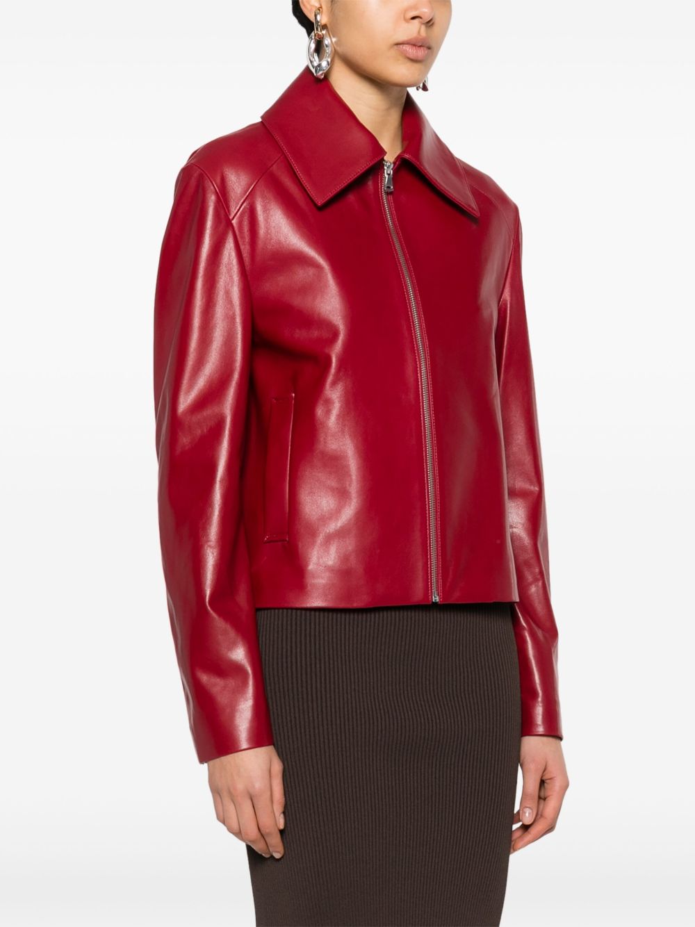AVELINE Women Leather Jacket