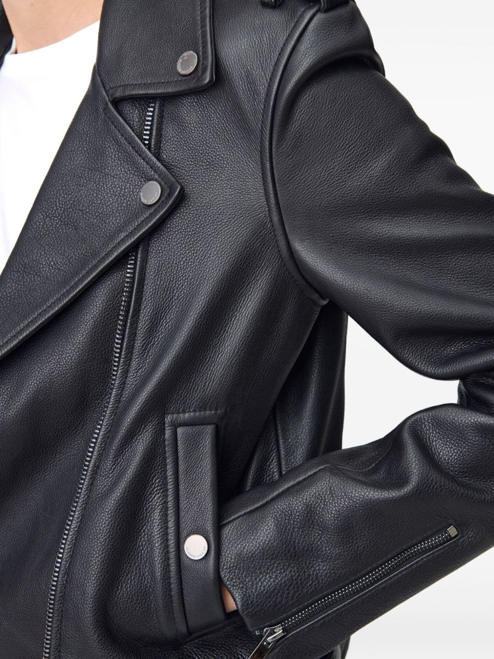NOVIA Women Leather Biker Jacket