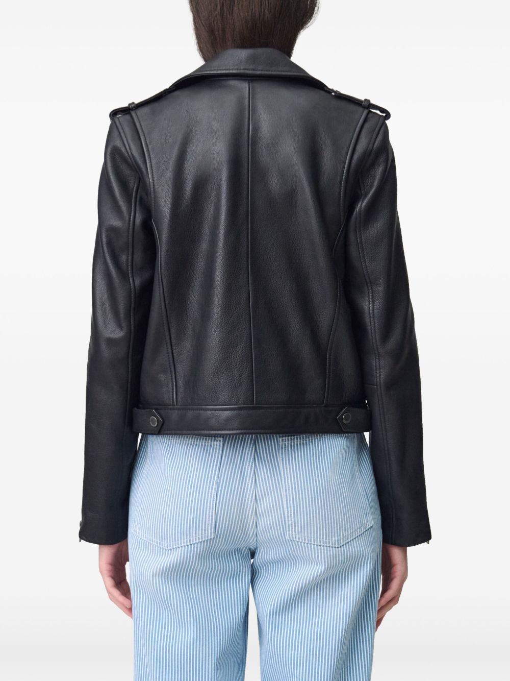 NOVIA Women Leather Biker Jacket