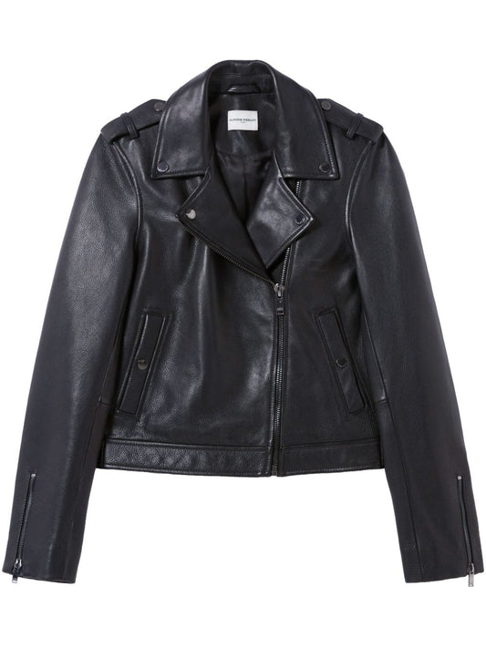NOVIA Women Leather Biker Jacket