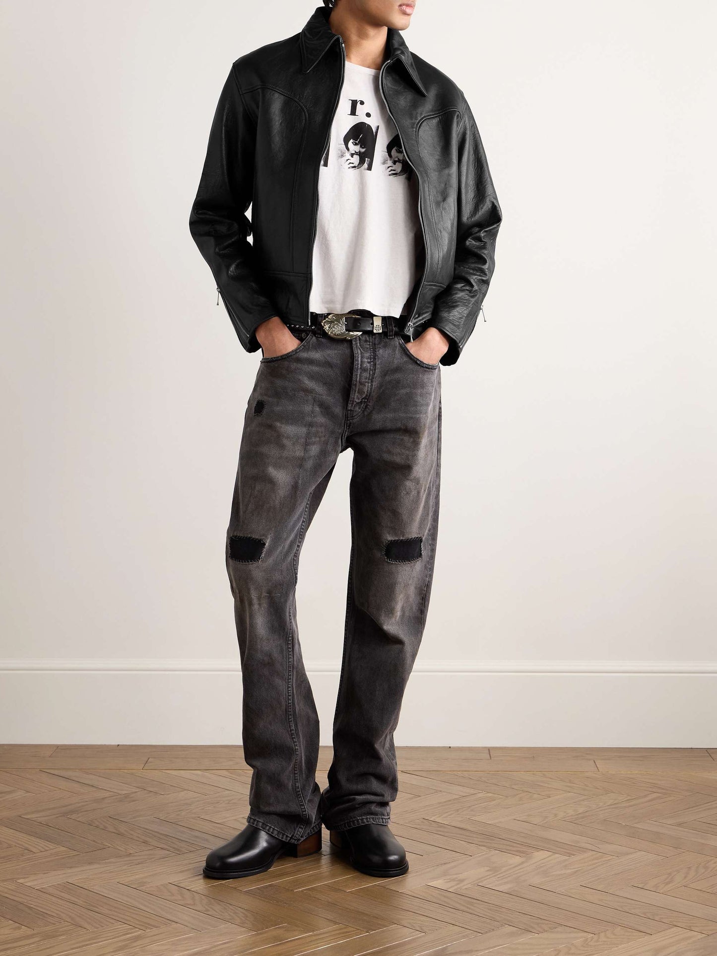 CAMARO Men Leather Jacket
