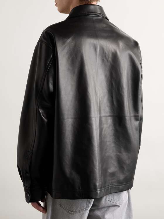 BONOVA Men Leather Overshirt