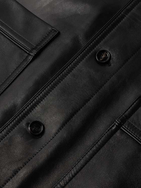 BONOVA Men Leather Overshirt