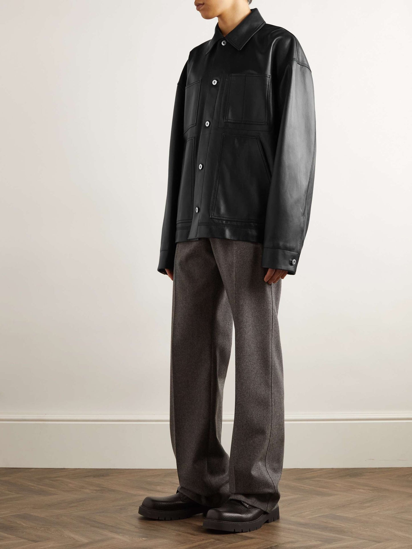 BOVENE Men Leather Jacket