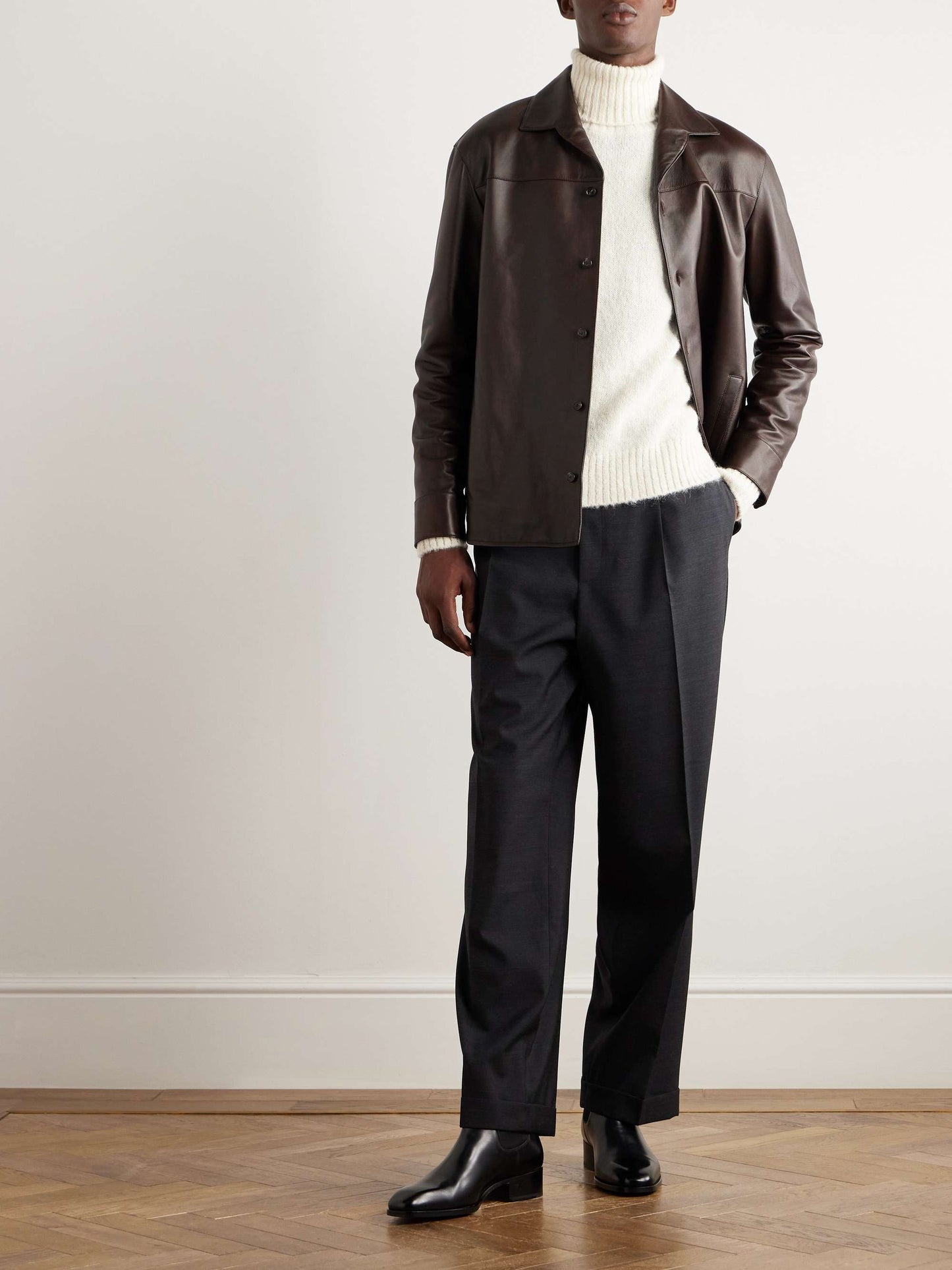 KAMBURG Men Leather Jacket