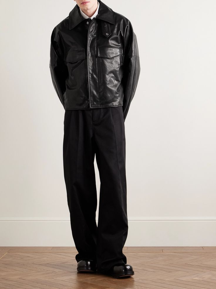 SEINFELD Men Leather Jacket