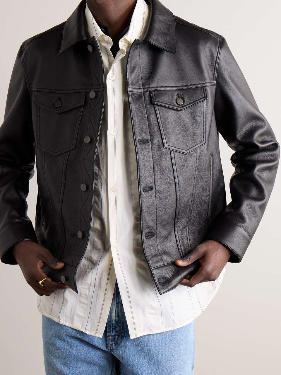 COTTBUS Men Leather Jacket