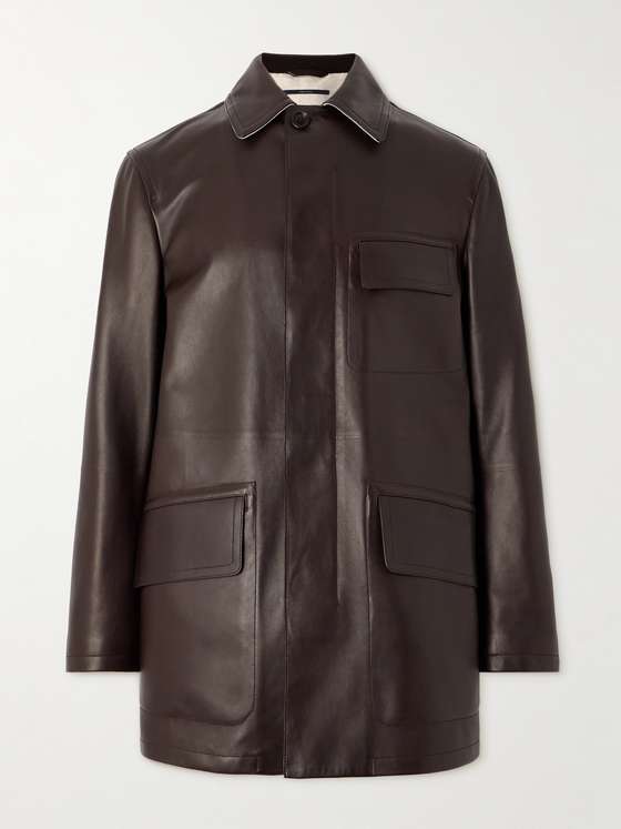 SAVANNA Men Leather Coat