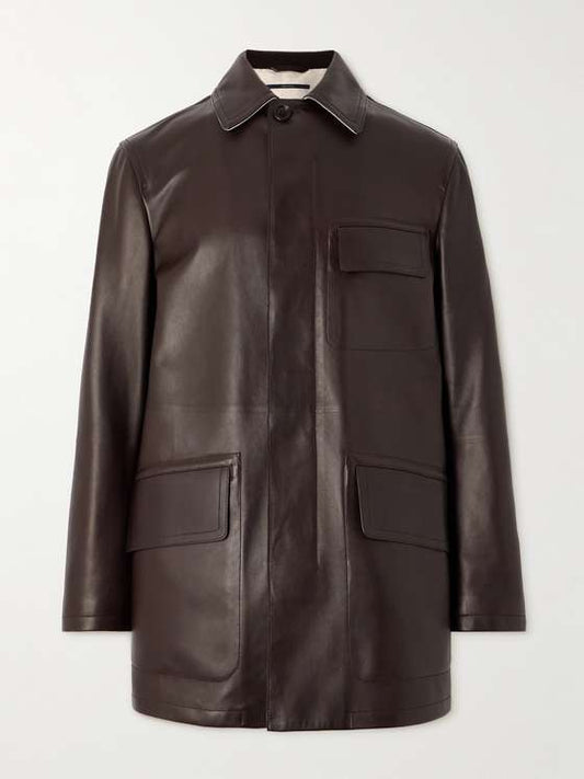 SAVANNA Men Leather Coat