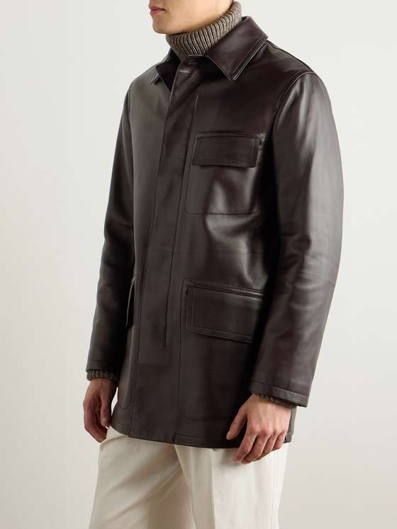 SAVANNA Men Leather Coat