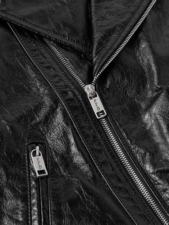 DISTRESSED Men Leather Biker Jacket