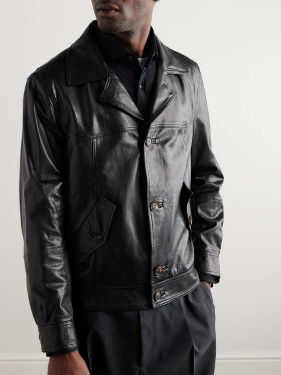 GLOSSED Men Leather Jacket