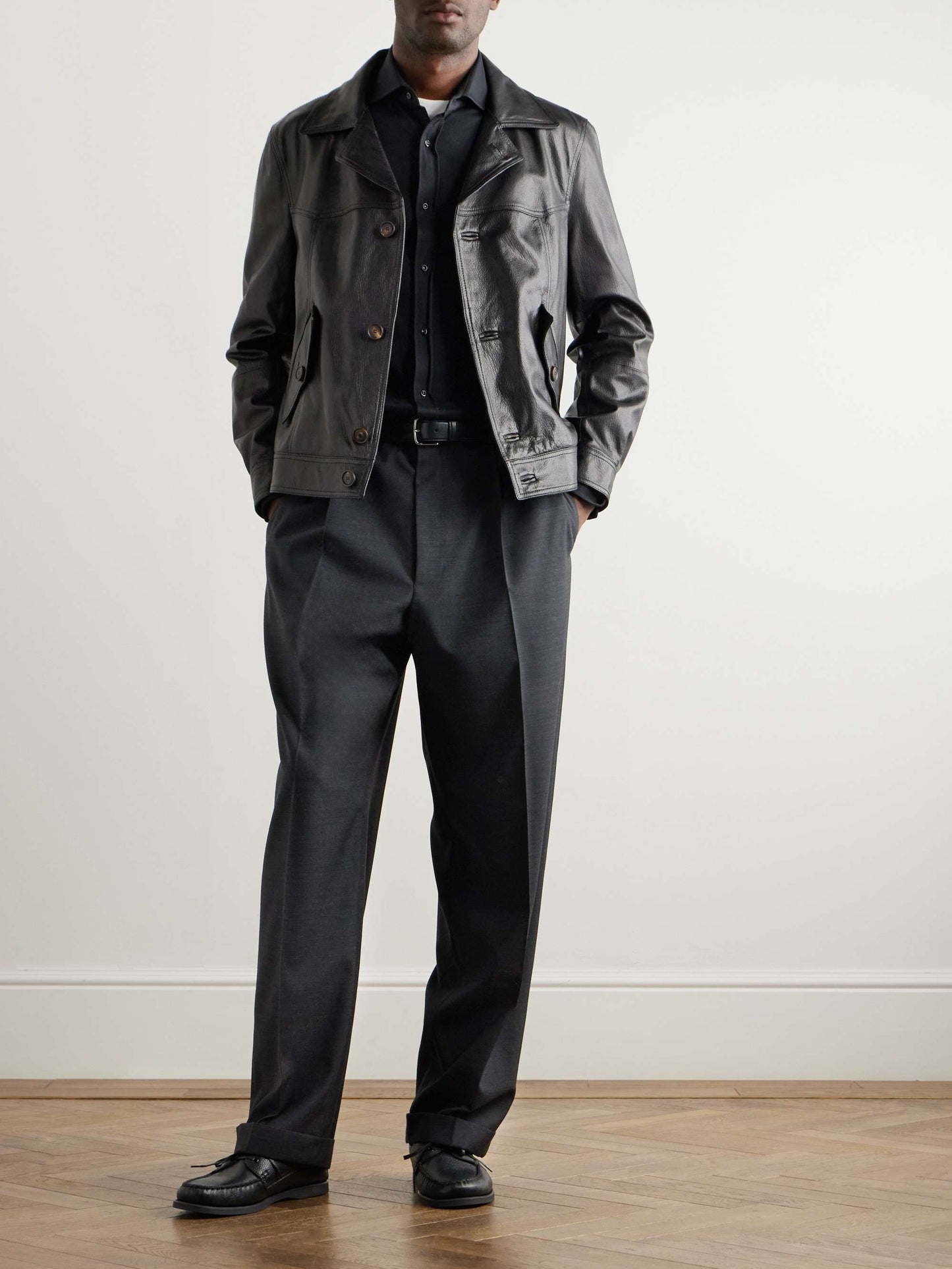 GLOSSED Men Leather Jacket