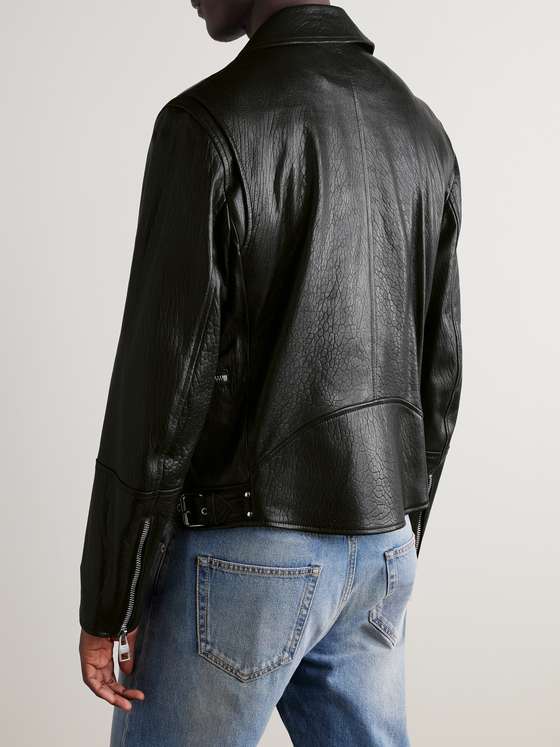 ORWELL Men Leather Biker Jacket