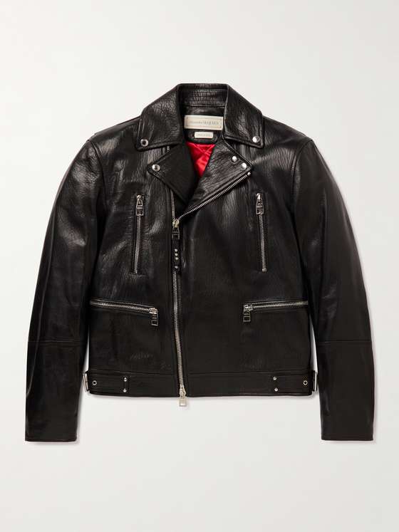ORWELL Men Leather Biker Jacket