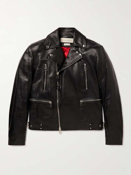 ORWELL Men Leather Biker Jacket