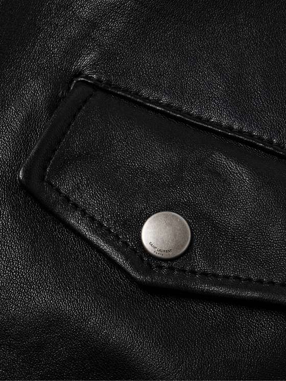 STEAPHAN Men Leather Biker Jacket