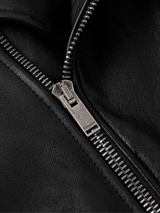 STEAPHAN Men Leather Biker Jacket