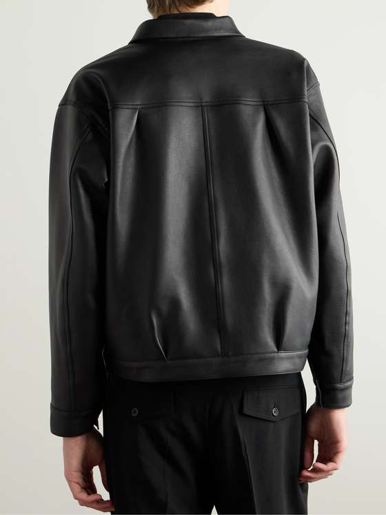 FENTI Cropped Men Leather Jacket
