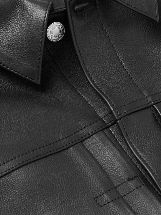 FENTI Cropped Men Leather Jacket