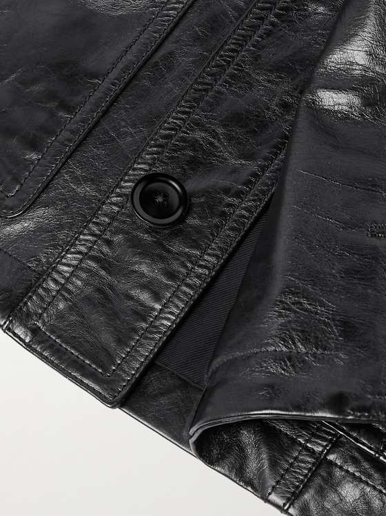 TEXTURED Men Leather Jacket