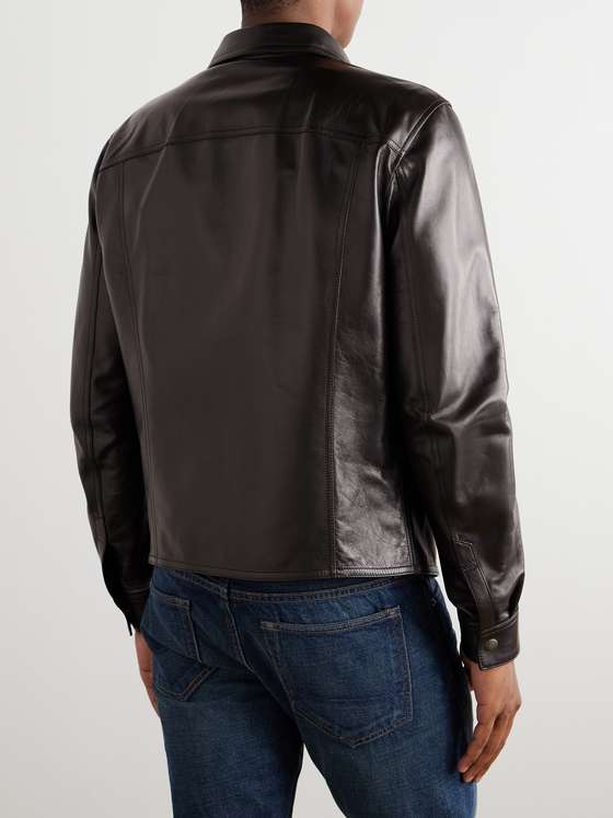 TOFFOR Men Leather Jacket