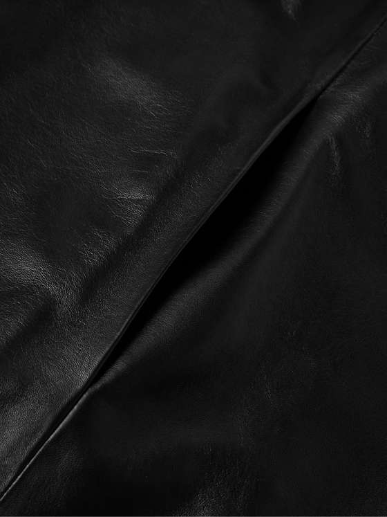 ALCAPONE Men Long Leather Coat
