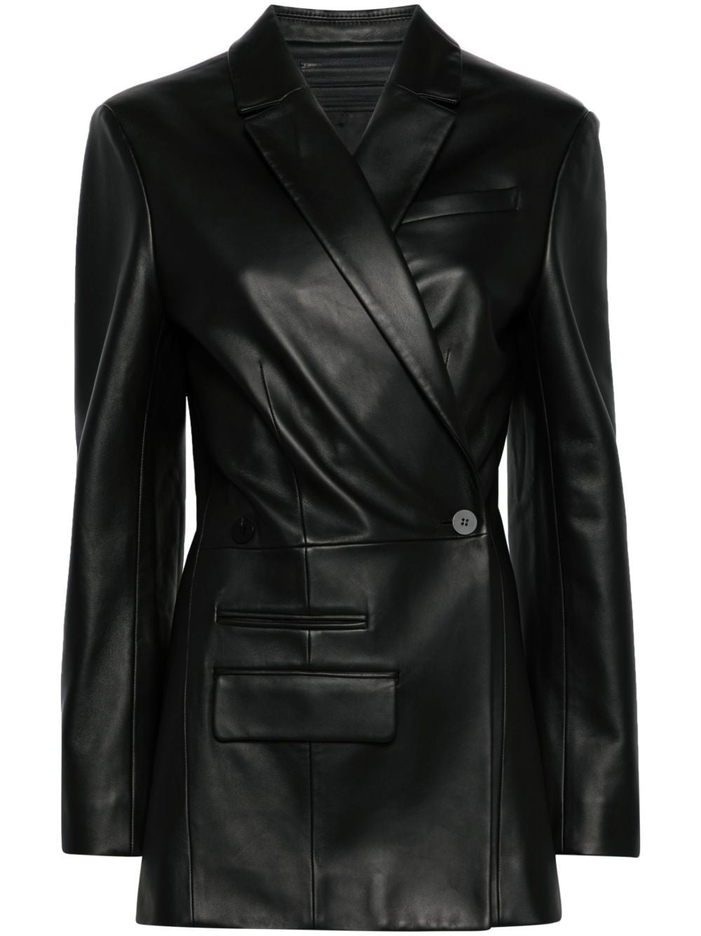 CELVIA Women Leather Blazer