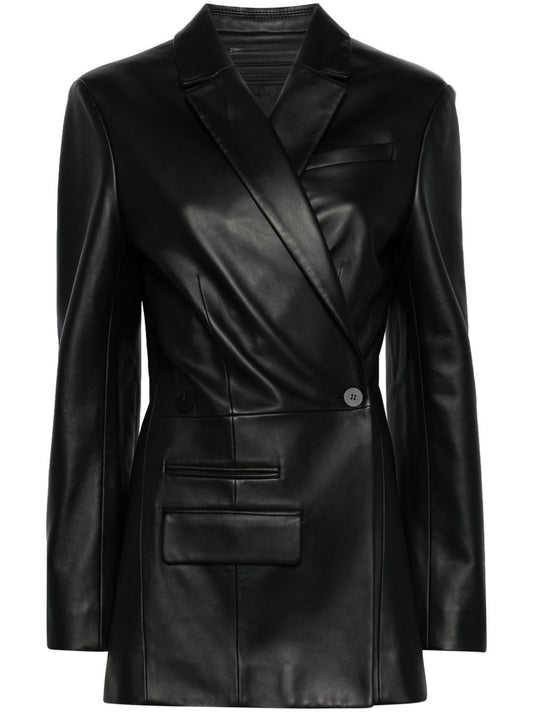 CELVIA Women Leather Blazer