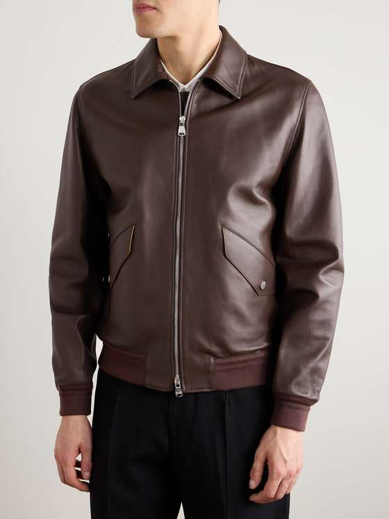 AMBERG Men Leather Jacket