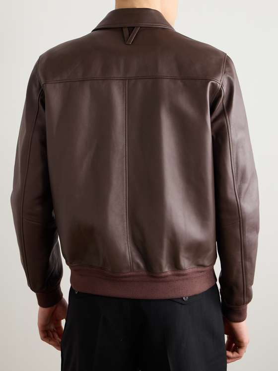 AMBERG Men Leather Jacket