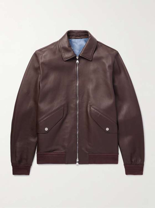 AMBERG Men Leather Jacket