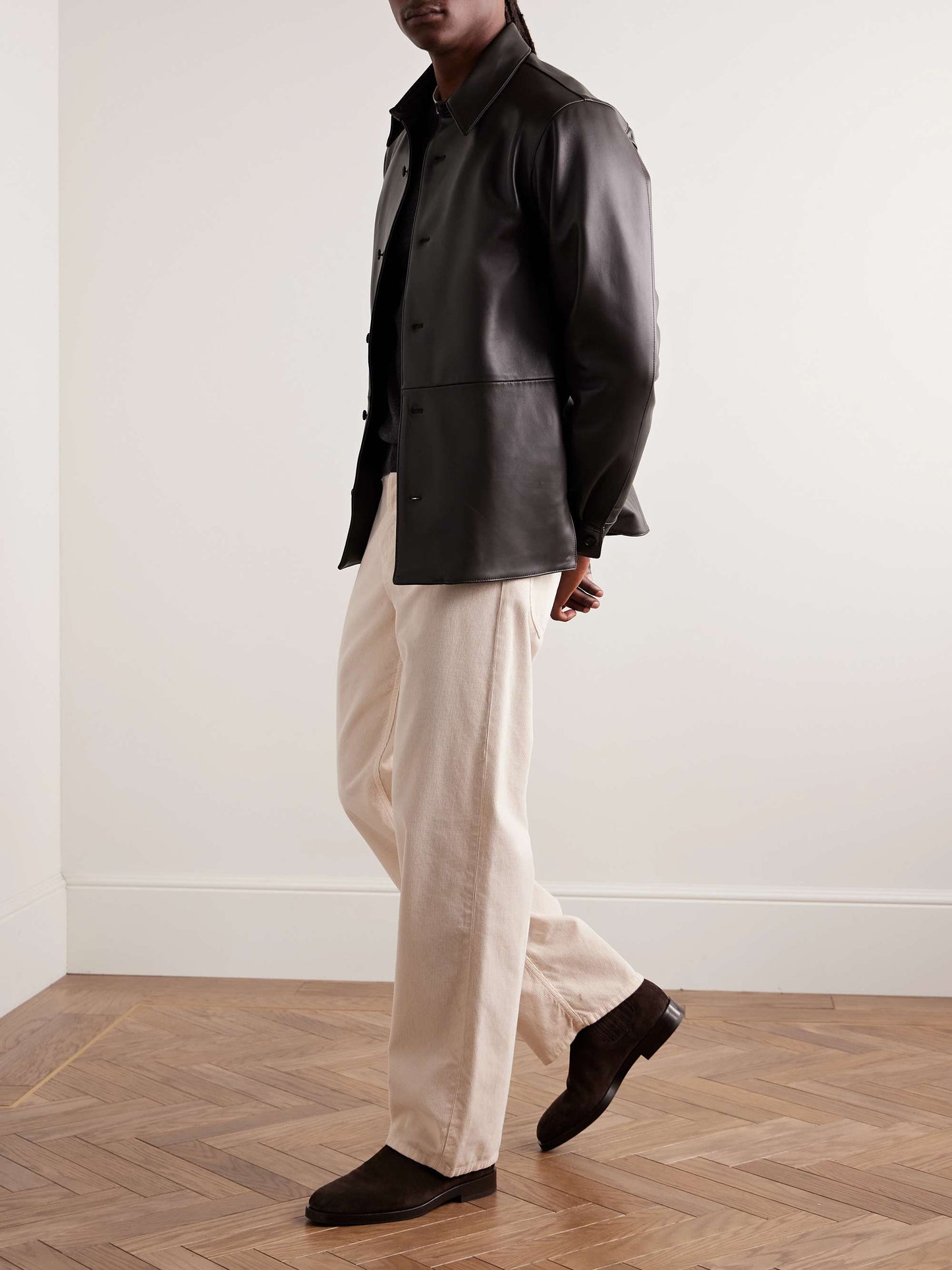 ALTONA Men Brown Leather Jacket