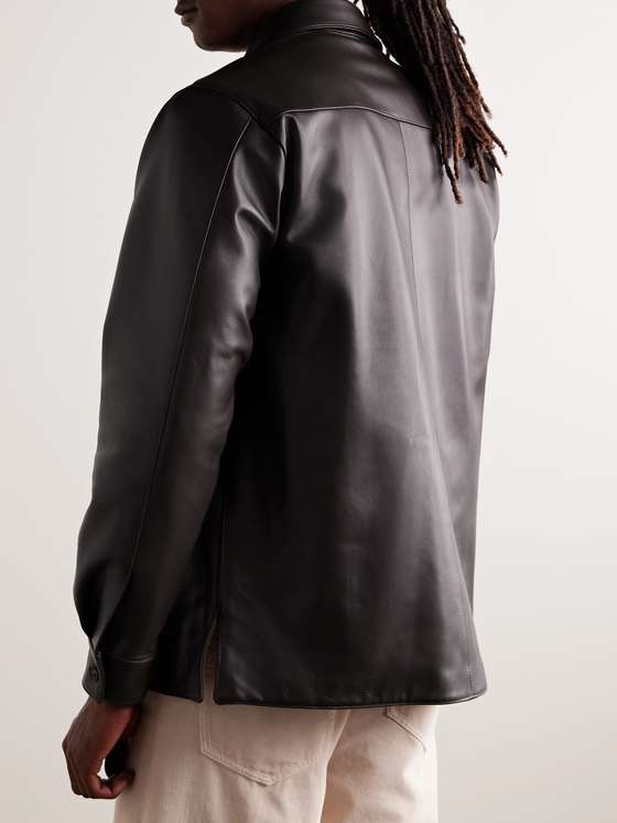 ALTONA Men Brown Leather Jacket