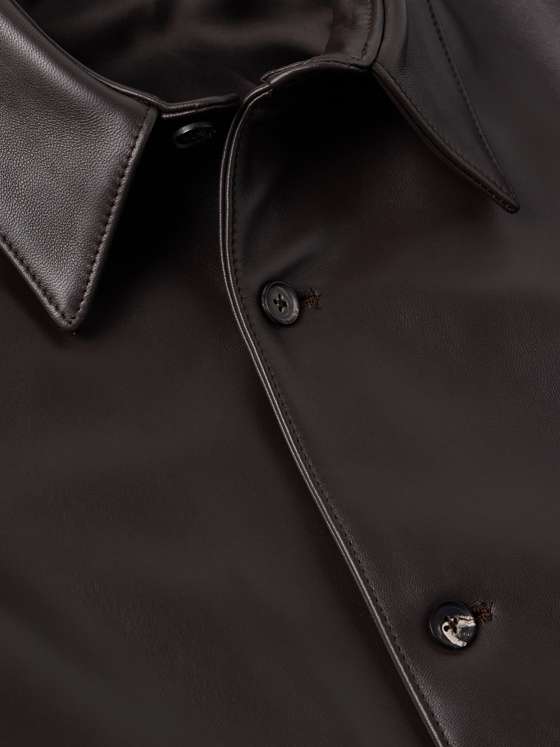 ALTONA Men Brown Leather Jacket